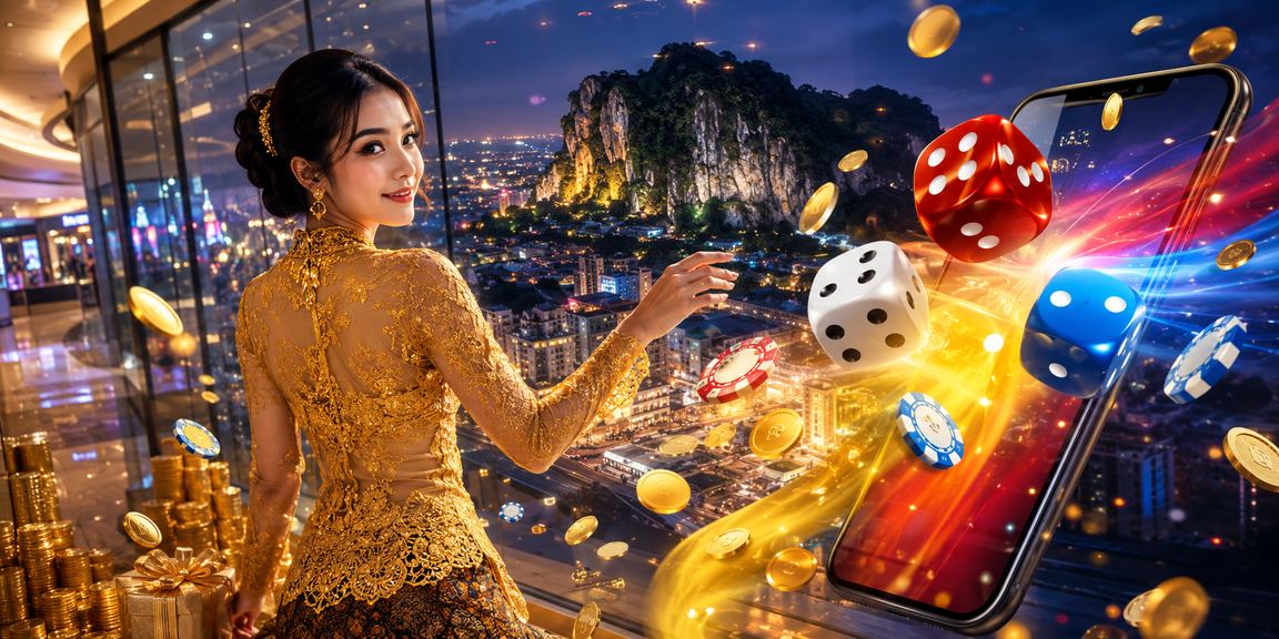Permainan dadu Ipoh dengan latar belakang budaya tempatan bergaya kebaya